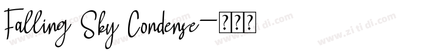 Falling Sky Condense字体转换